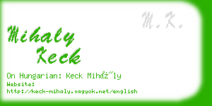 mihaly keck business card